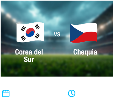 Partido 02 - Corea del Sur vs Chequia